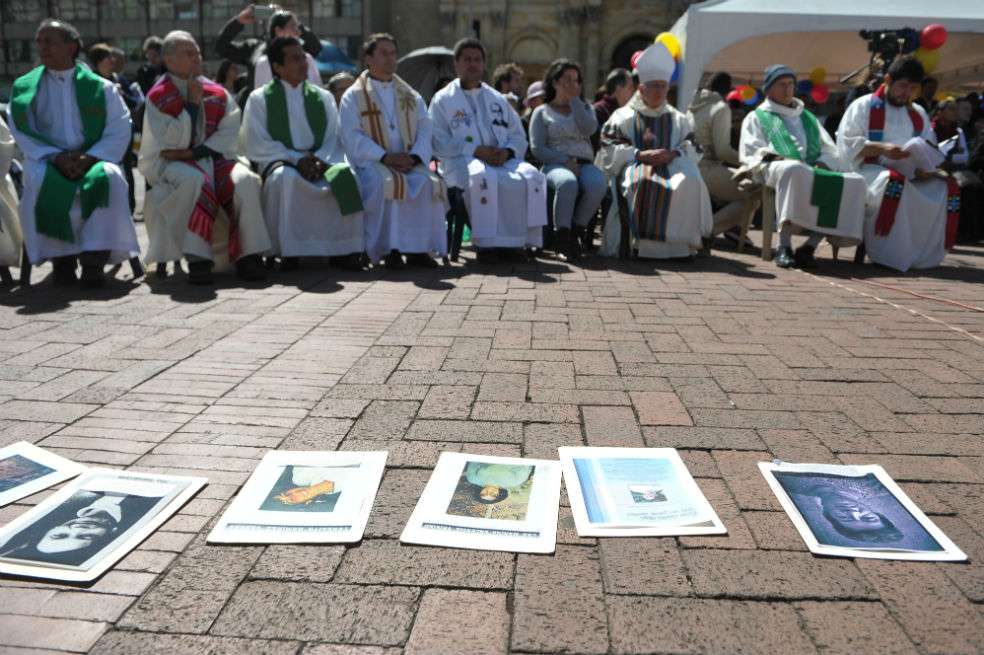 La eucaristía en la que se realizó al frente de la Basílica del Voto Nacional en Bogotá el pasado 3 de septiembre. / Fotos Gustavo Torrijos - El Espectador