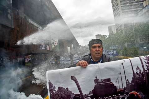 En fotos: la marcha mapuche que resultó en enfrentamientos con la policía en Chile