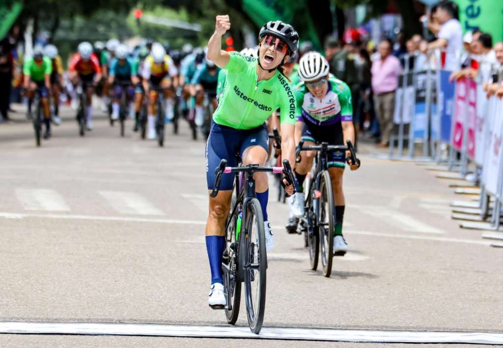 Diana Peñuela, ganadora de la primera etapa del Tour Femenino.