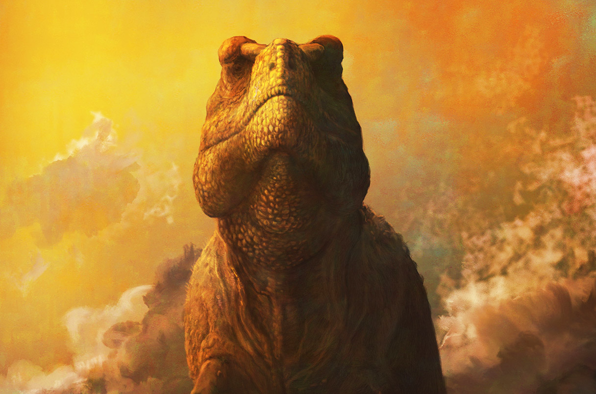 El tiranosaurio rex y otros dinosaurios tenían labios que les cubrían los dientes, como se ve en esta ilustración artística
