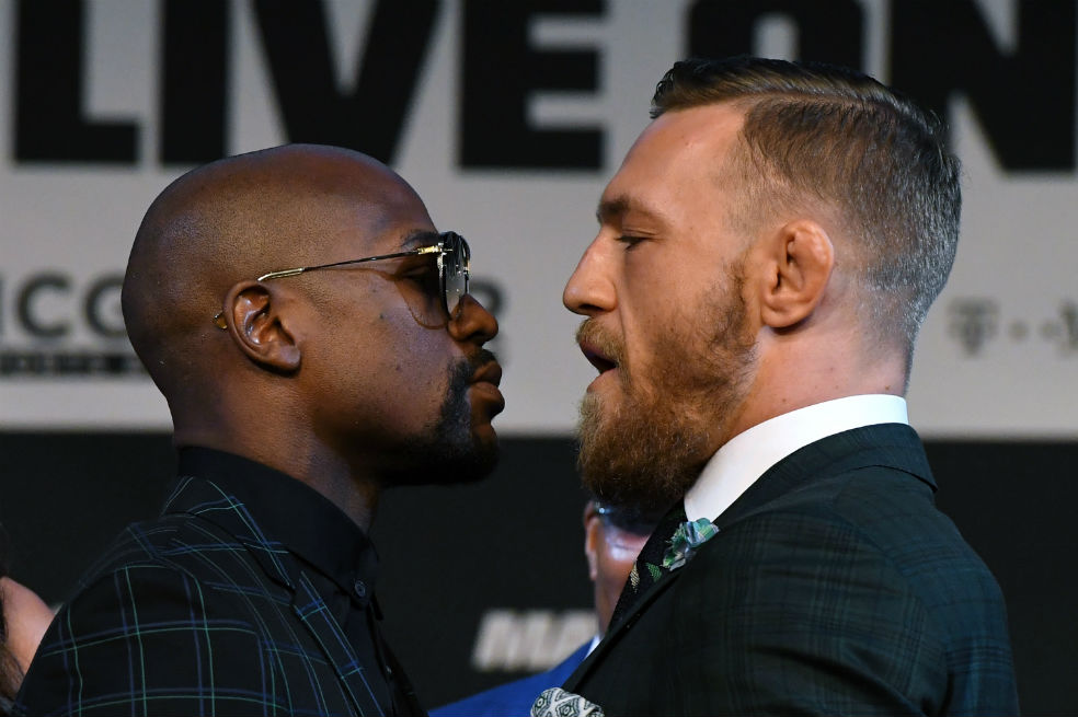 Mayweather y McGregor se enfrentarán este sábado en Las Vegas. / AFP