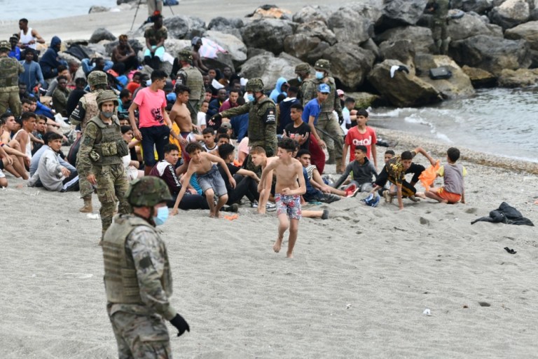 Migrantes Marruecos-.España, ceuta 2021