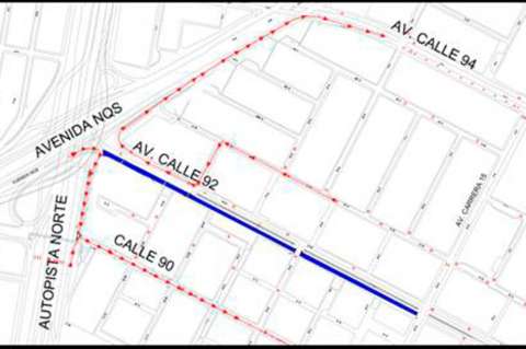 Nuevos cierres en la calle 92 entre Autopista Norte y carrera 15