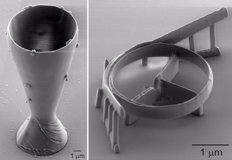 Científicos imprimen en 3D la copa más pequeña del mundo
