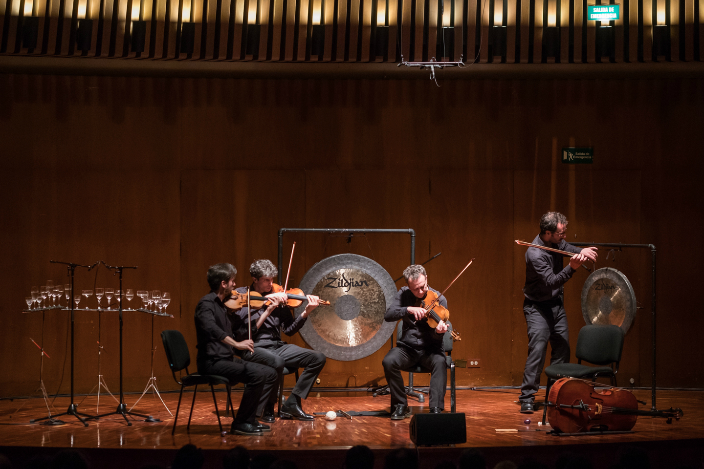 El Cuarteto Béla ofreció un excelente ejemplo de cómo introducir al público a las músicas vanguardistas y a los sonidos contemporáneos. / Gabriel Rojas