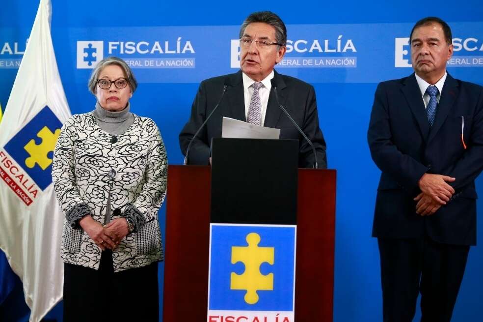 El fiscal Néstor Humberto Martínez Neira anunció en rueda de prensa su decisión de renunciar, estaba en el cargo desde el primero de agosto de 2016. / Prensa Fiscalía.