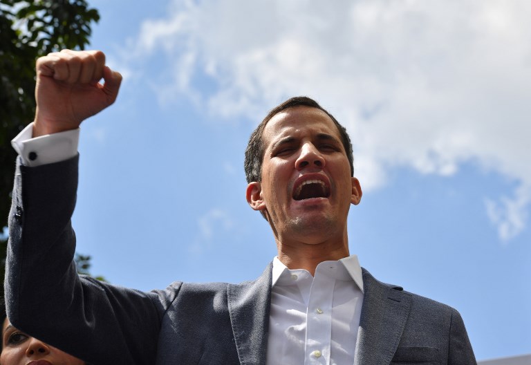 Juan Guaidó, presidente interino de Venezuela. / AFP