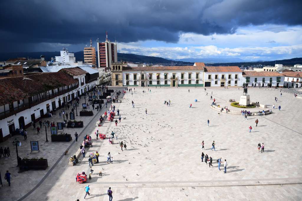 Plaza principal de la ciudad de Tunja ubicado en el centro de la ciudad
