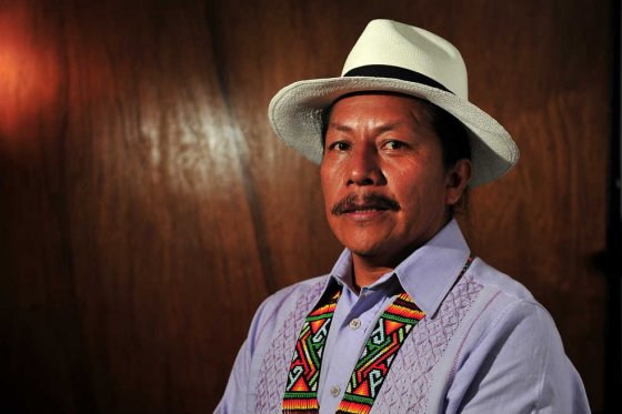 Feliciano Valencia, líder de los indígenas del Cauca.
