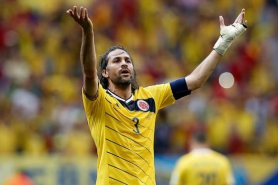 Mario Yepes, capitán de la Selección Colombia en el Mundial de Brasil 2014. Foto: AFP