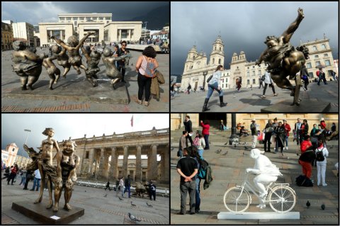 Imágenes de las 13 esculturas chinas que adornan por estos días la Plaza de Bolívar