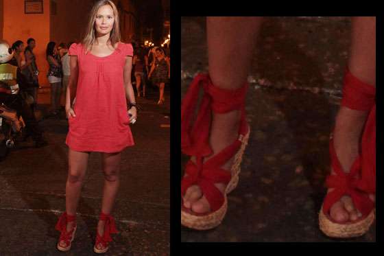 Eva Rey y su rojo flamenco