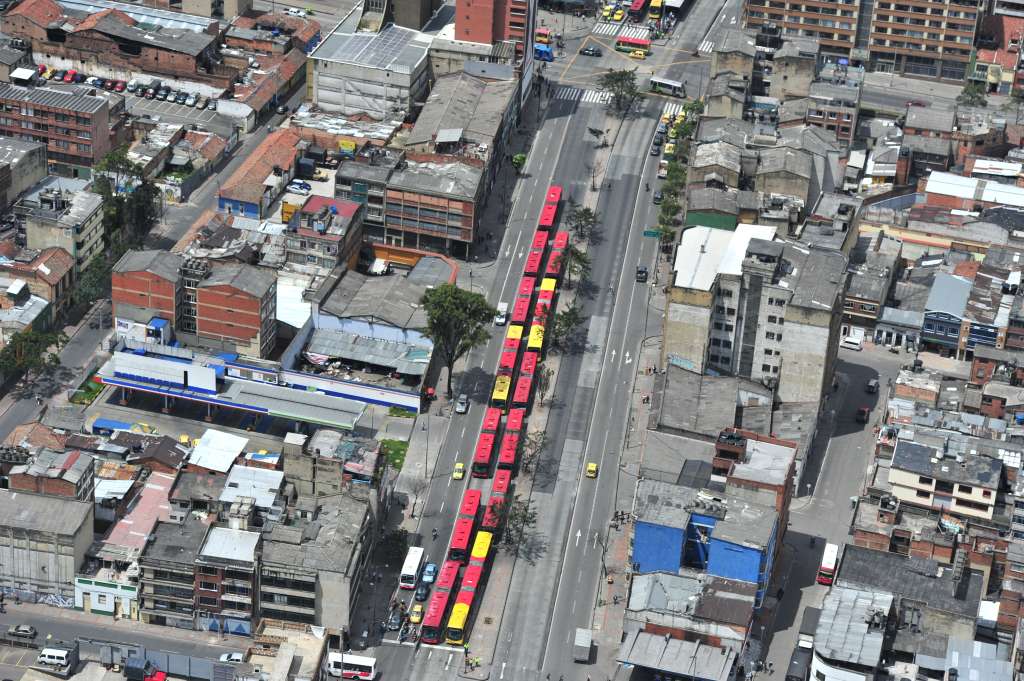 Vista aérea de Bogotá