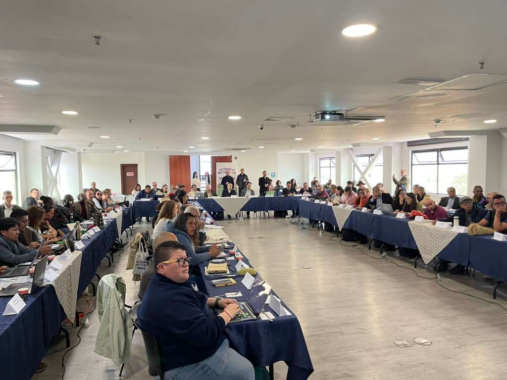 El Comité Nacional de Participación se reunió este jueves en un hotel en el occidente de Bogotá.