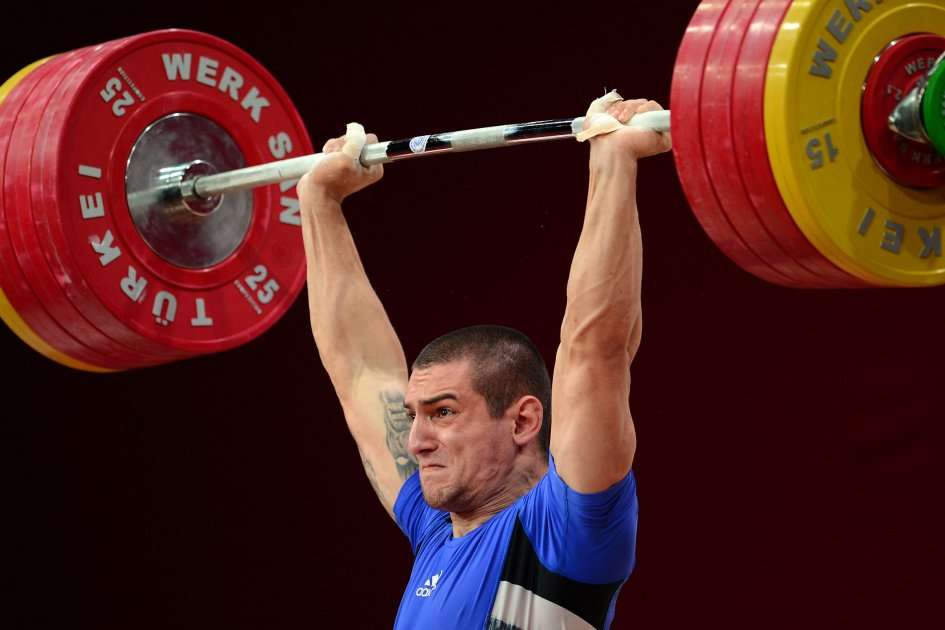 Ivan Markov, campeón europeo de levantamiento de pesas. Foto: AFP