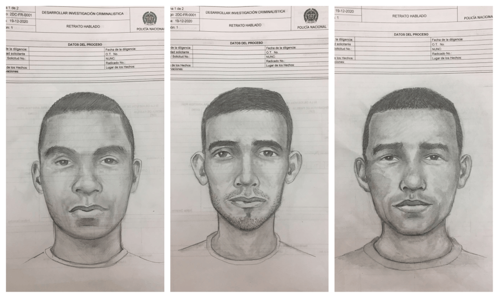 Otras ilustraciones con las que cuenta la Policía para esclarecer el crimen en Cúcuta.