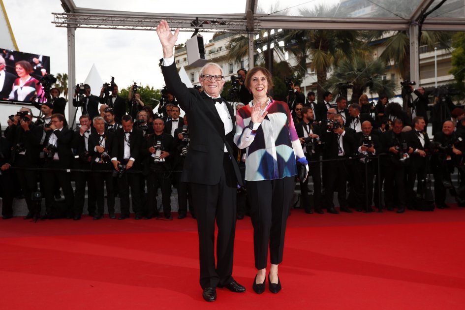 Ken Loach director de la película "I, Daniel Blake" recibió la Palma de Oro en Cannes. / AFP