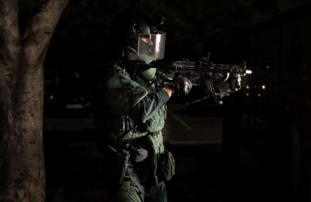 Members of Spanish Guardia Civil, supported by Europol, carry out an operation against drug trafficking in Mijas, near Malaga, on June 12, 2024.