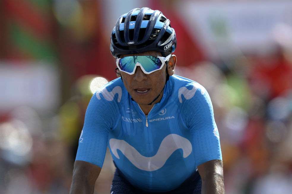 Nairo Quintana, pedaliasta del equipo Movistar. / AFP