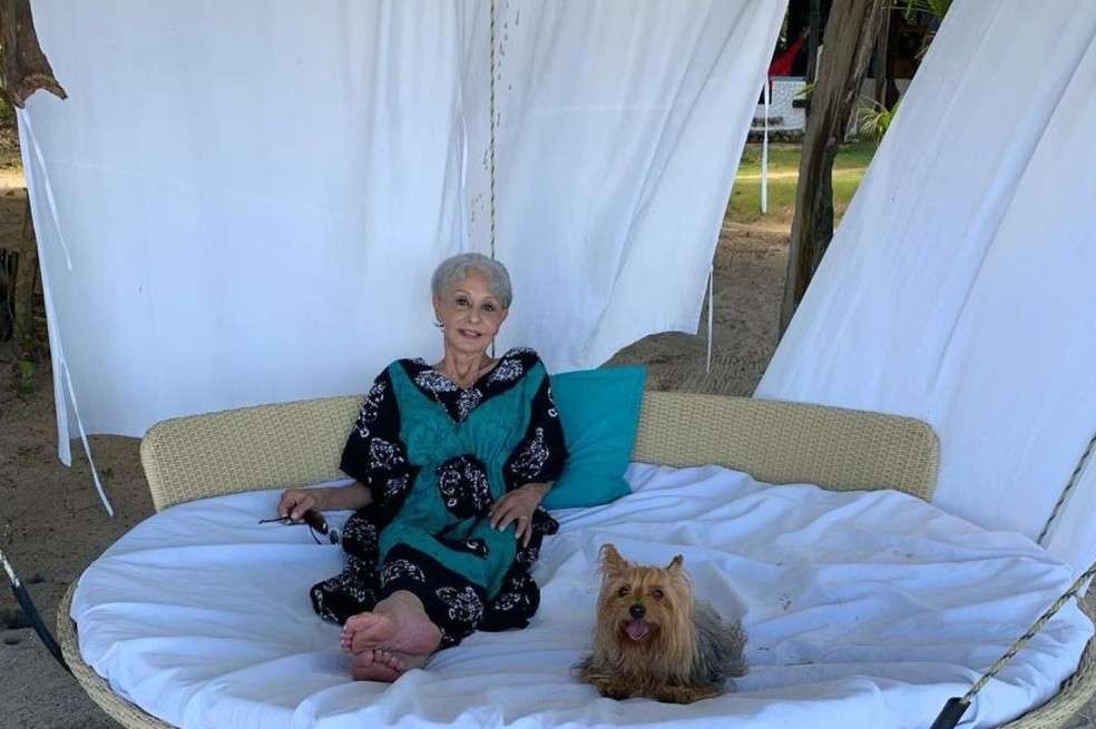 Raquel Ércole durante unas vacaciones en Palomino, La Guajira.