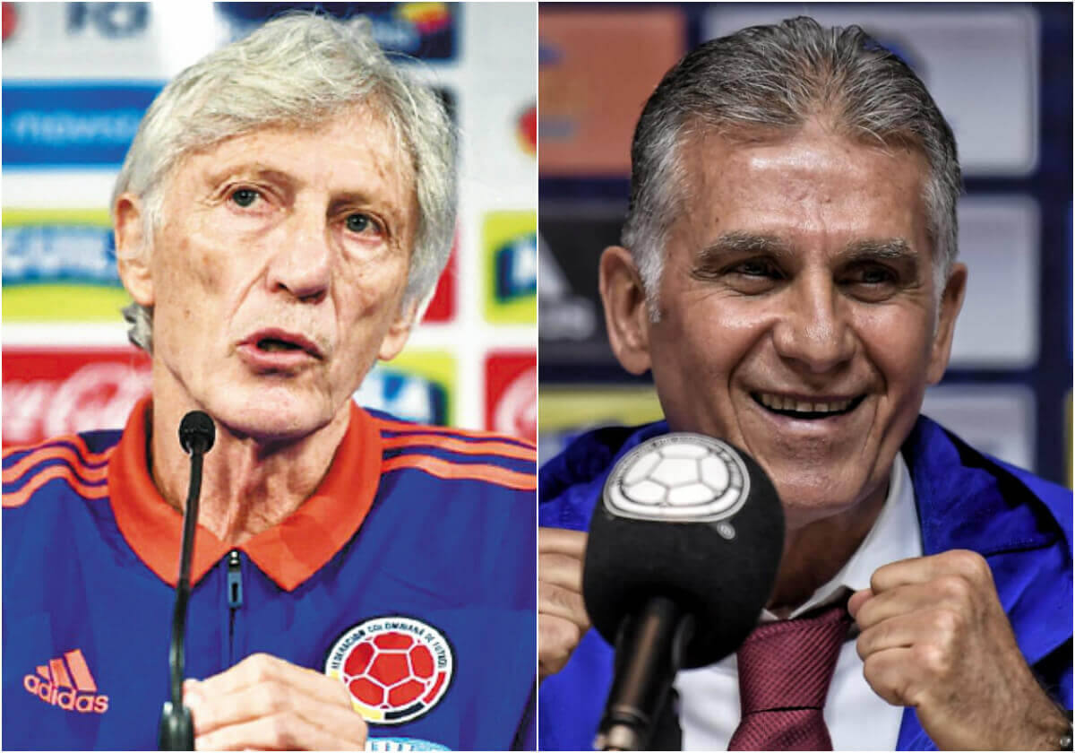 José Pékerman y Carlos Queiroz (der.). / El Espectador