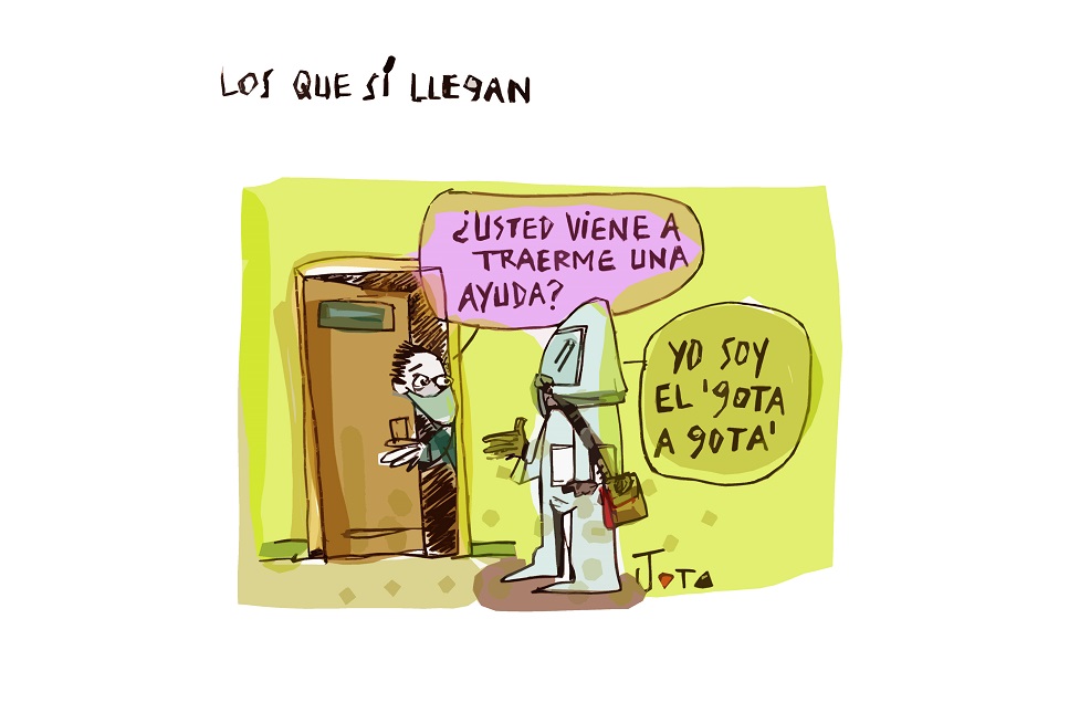 Caricatura de lector, por Jota