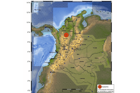 Temblor de magnitud 5.1 se registró en Tarazá, Antioquia