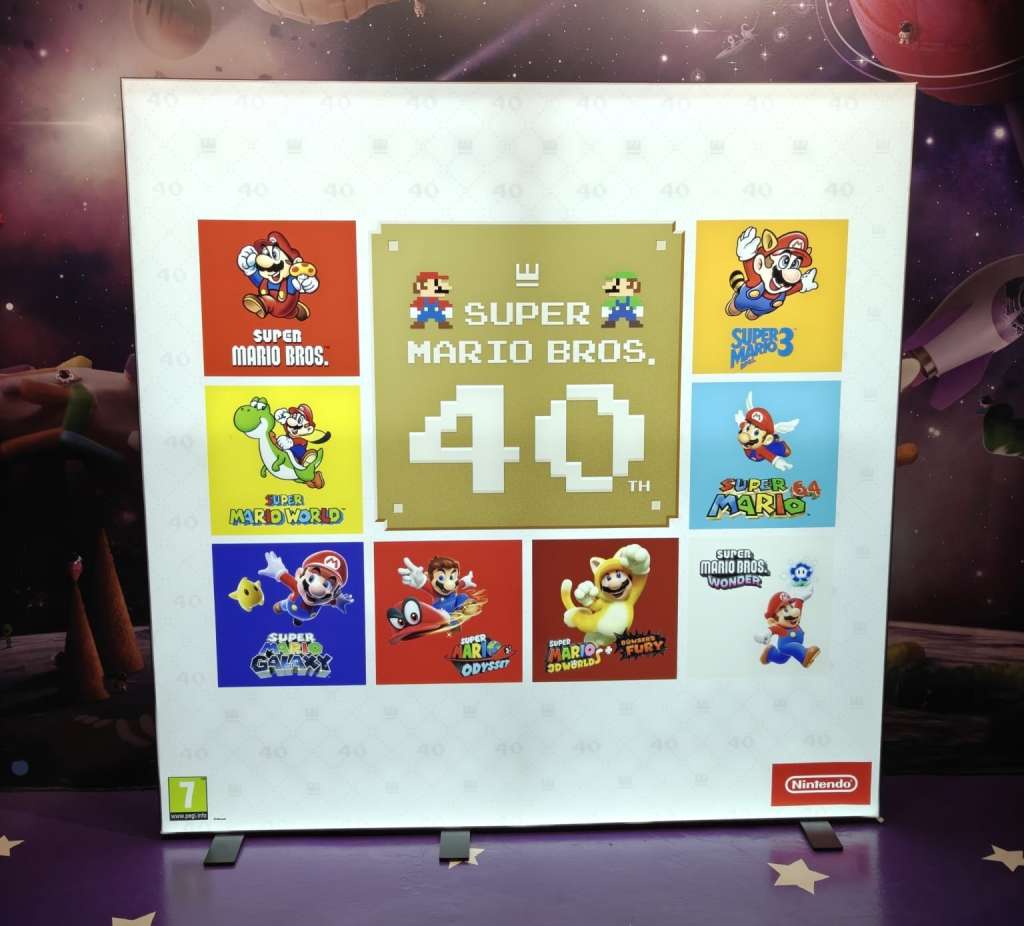 Celebración de los 40 cumpleaños de Super Mario Bros con Nintendo España.