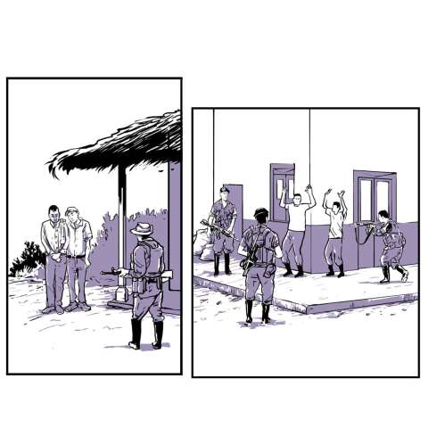 Cómic con audio descriptivo: San Luis, el pueblo que hizo respetar las normas de la guerra