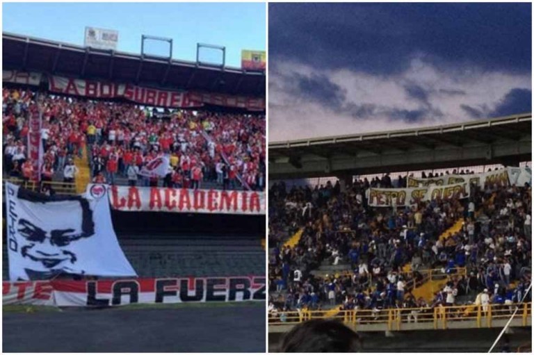 Tribunas políticas en el estadio El Campín
