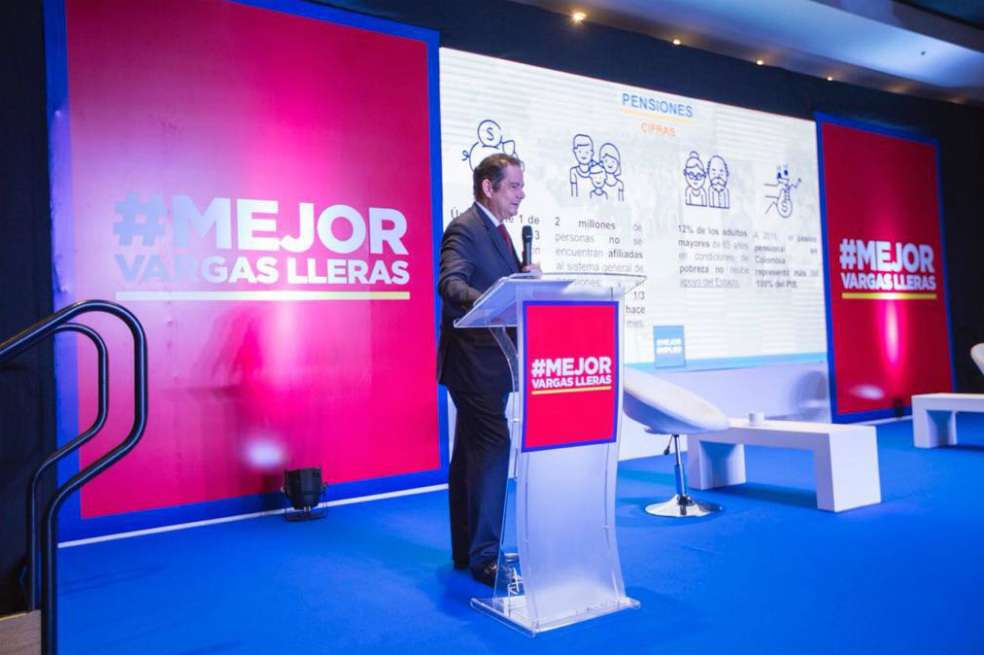 El candidato presidencial Germán Vargas Lleras en la presentación de su propuesta de empleo. / Cortesía