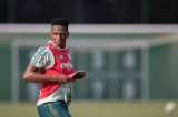 Yerry Mina volvió a entrenar con Palmeiras