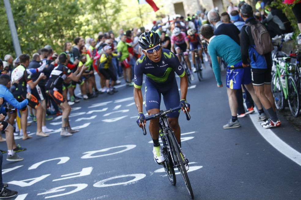 Nairo Quintana es segundo en la clasificación general del Giro de Italia. / AFP