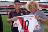 El ‘Pibe’ Valderrama visitó a Teo en el Monumental