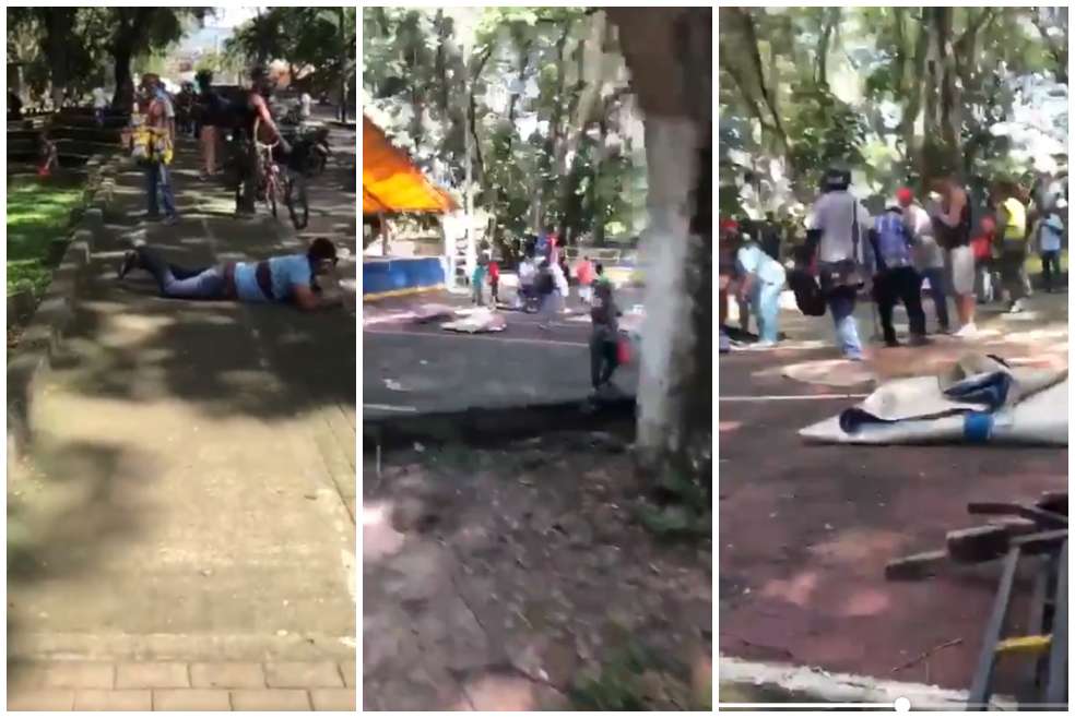 El hecho ocurrió en la tarde de este sábado cuando habitantes de esa población se reunieron en el sector conocido como parque la Isleta. / Tomada de Twitter.