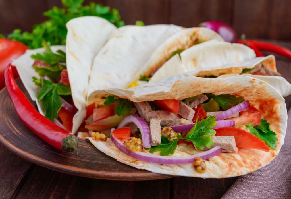 Fajitas orientales de pollo