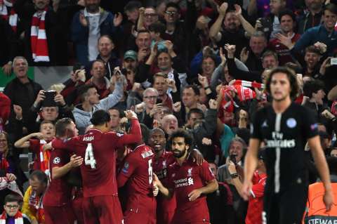 Éxtasis en Anfield: Liverpool venció sobre la hora al PSG