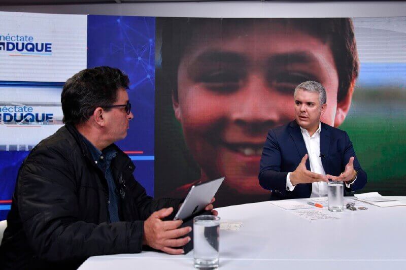 El Ministro de Hacienda, Alberto Carrasquilla, y el presidente Iván Duque.  / Presidencia.