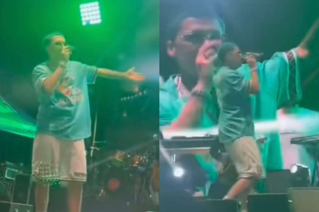 El cantante de género urbano tuvo que pausar su presentación en el importante evento para anunciar lo sucedido y pedirles a los responsables que le devolvieran el móvil.