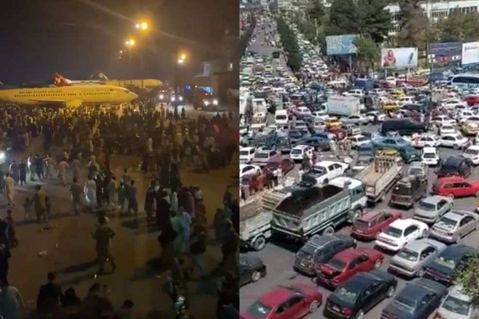 Miles de afganos han tratado de escapar de Kabul antes de que los talibanes se tomen el poder.