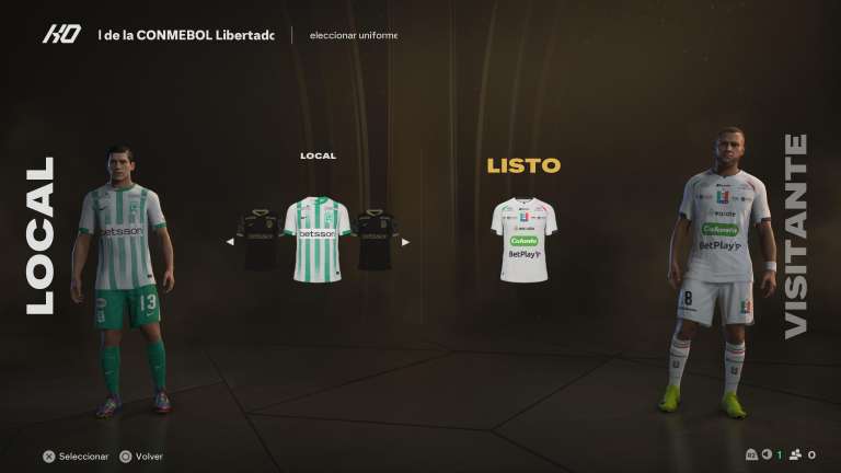 Atlético Nacional y Once Caldas en el EA Sports FC 26.