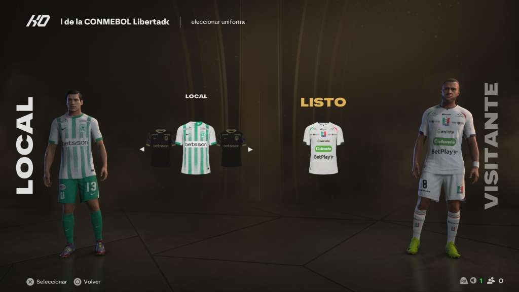 Atlético Nacional y Once Caldas en el EA Sports FC 26.
