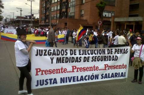 Arrancaron las marchas en Bogotá