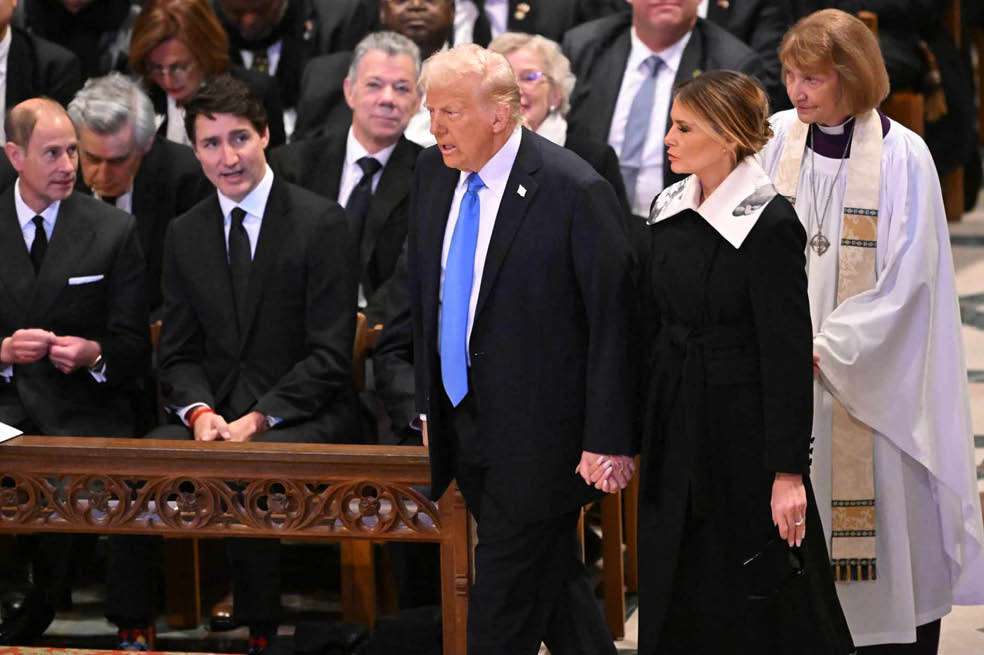 Trump en sepelio de Carter