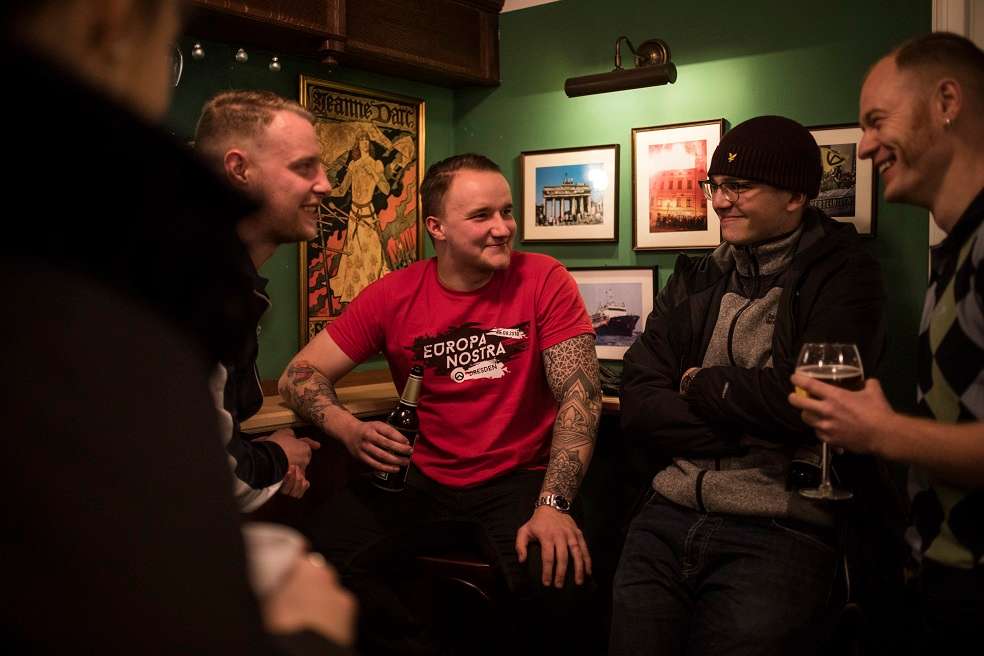 Miembros de Generation Identity en su sede en Halle, Alemania, el 1 de diciembre de 2018.Foto: Lena Mucha / The New York Times