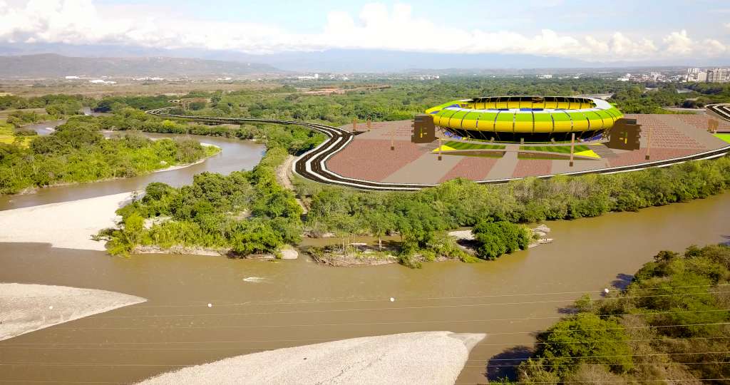 Render del proyecto de estadio que propone el empresario Felipe Olave.