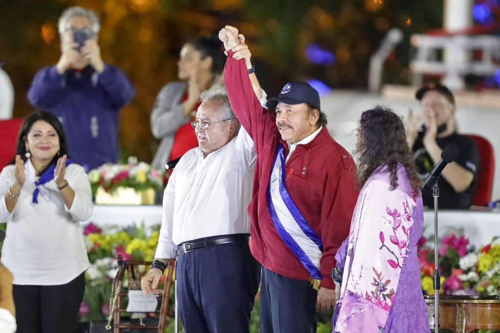 Posesión de Daniel Ortega como presidente de Nicaragua.