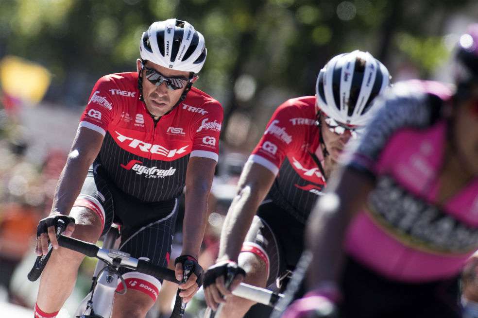 Alberto Contador perdió 2:33 minutos en la tercera etapa de la Vuelta a España / AFP