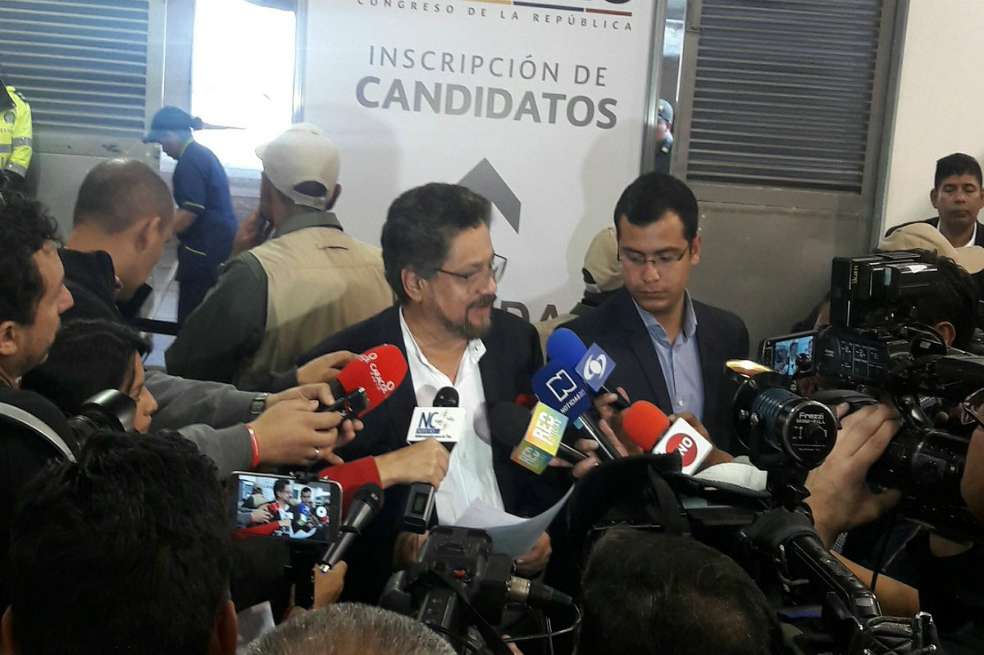 Iván Márquez, candidato al Senado por la Farc, propuso promover un gobierno de transición. / Tomada de Twitter de la Farc