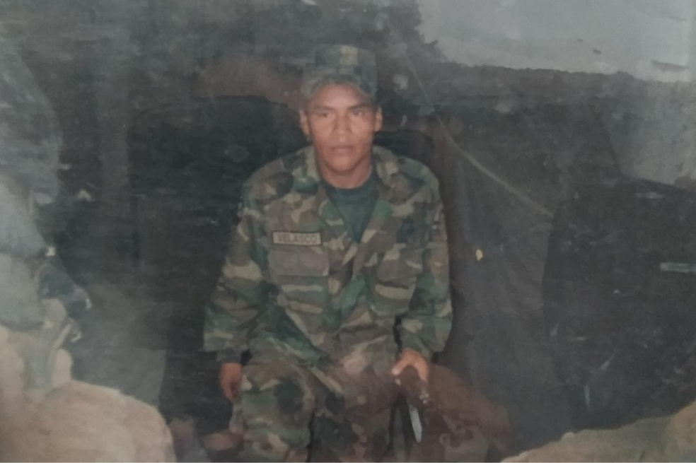 Heivar Velasco Montano prestó servicio en el Ejército de Caquetá durante dos años.